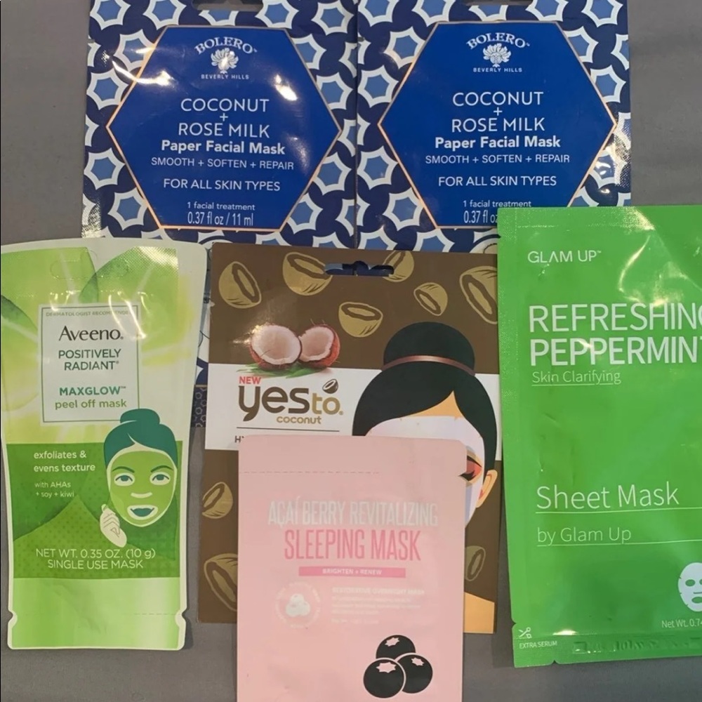 6 different face masks